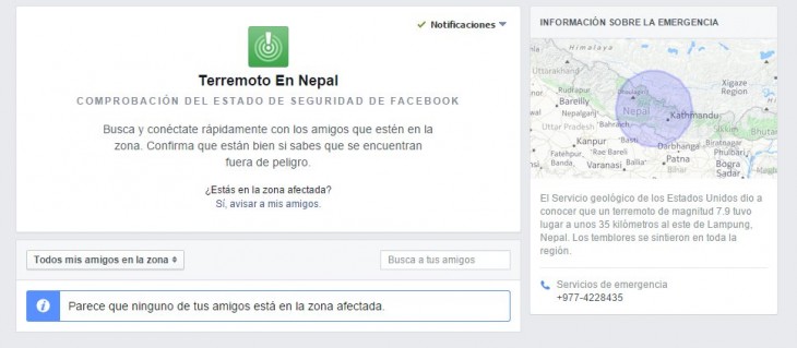 Google y Facebook lanzan herramientas de ayuda a las víctimas de Nepal