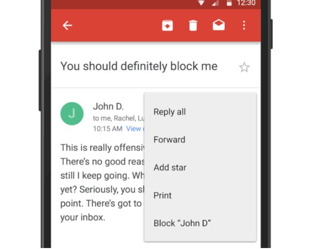 Gmail facilita el bloqueo de emails