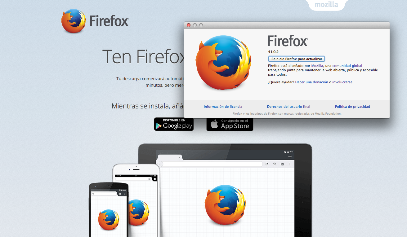 Firefox se actualiza con notificaciones emergentes
