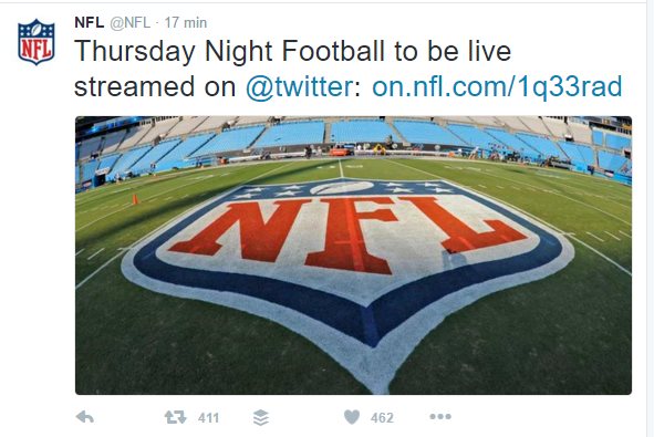 Twitter retransmitirá partidos de la NFL