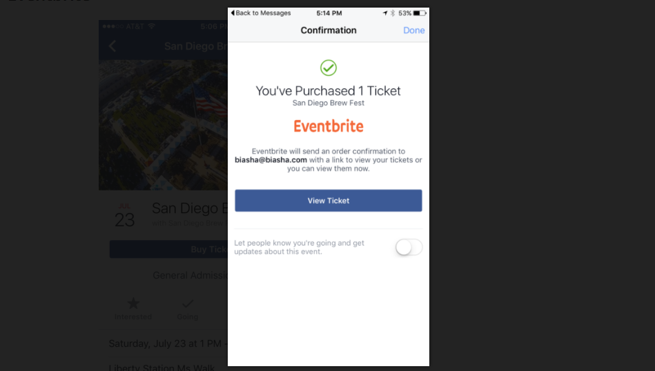 Facebook prueba la venta de entradas en su plataforma