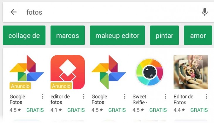 Google Play Store mejora sus búsquedas