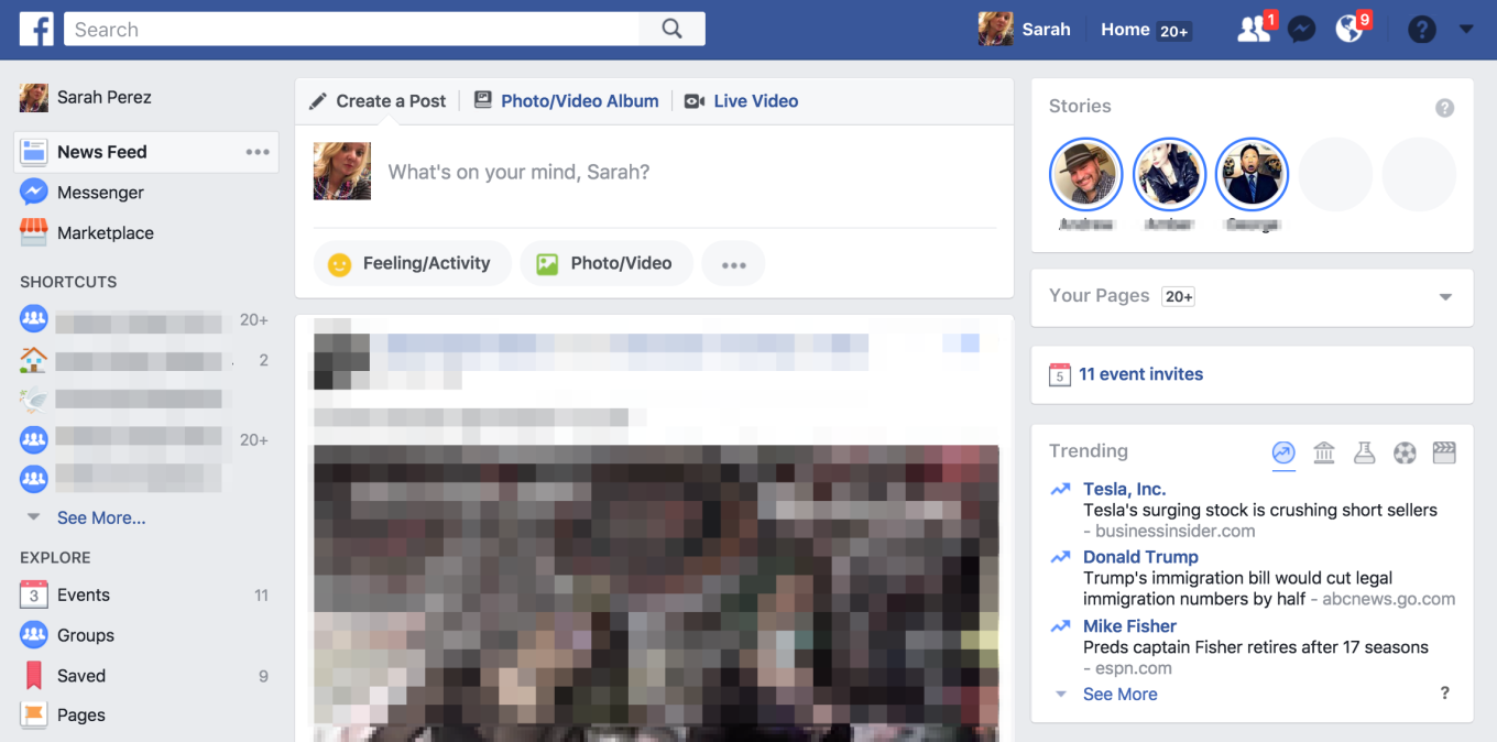 Facebook lleva sus historias a la versión web
