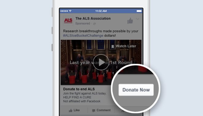 Facebook lleva a Europa su botón de donaciones