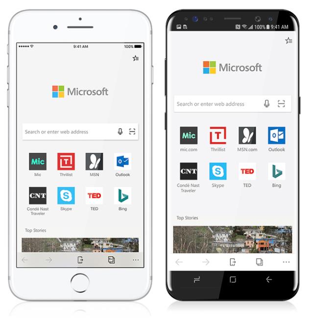 Microsoft presenta su apps de Edge para iOS y Android