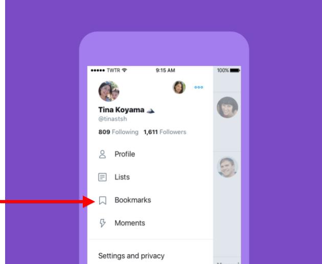 Twitter prueba su nueva función Bookmarks