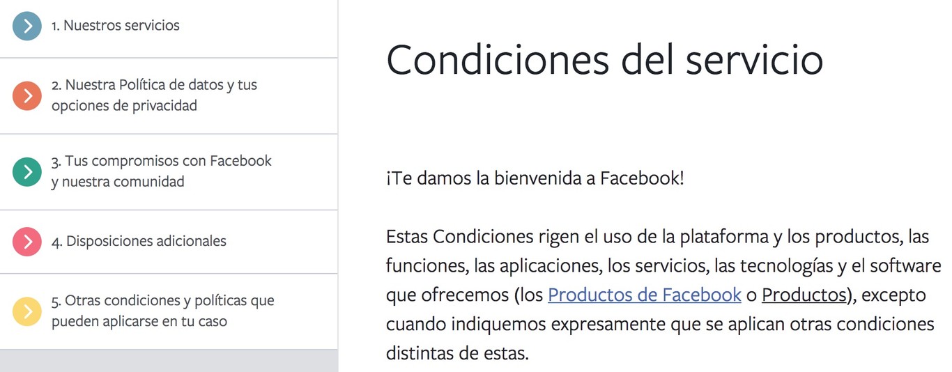 Facebook presenta sus nuevas Condiciones del Servicio