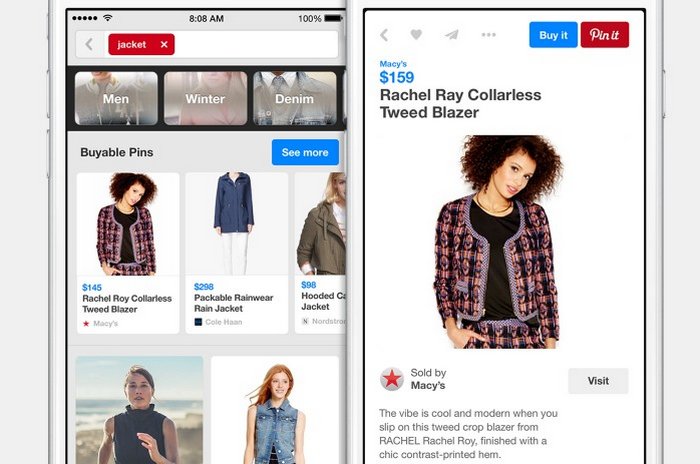 Pinterest se une a la nueva moda del botón de compra