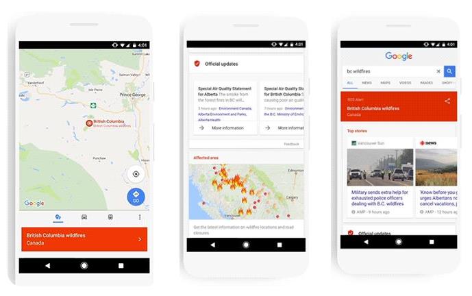 Google presenta su sistema de ayuda SOS Alerts